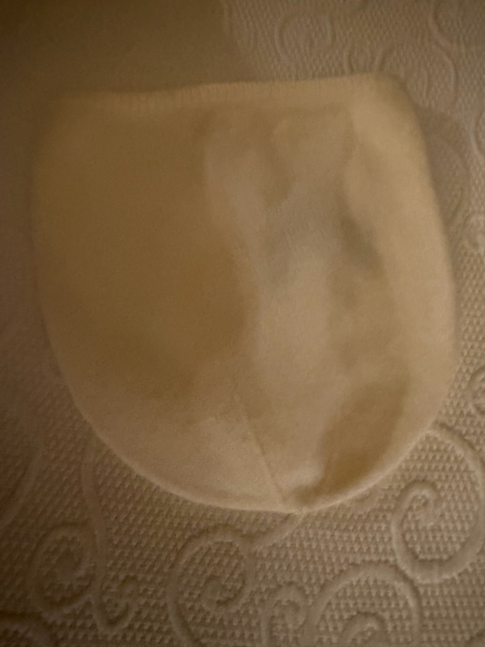 Zara Cream Textured Knit Hat